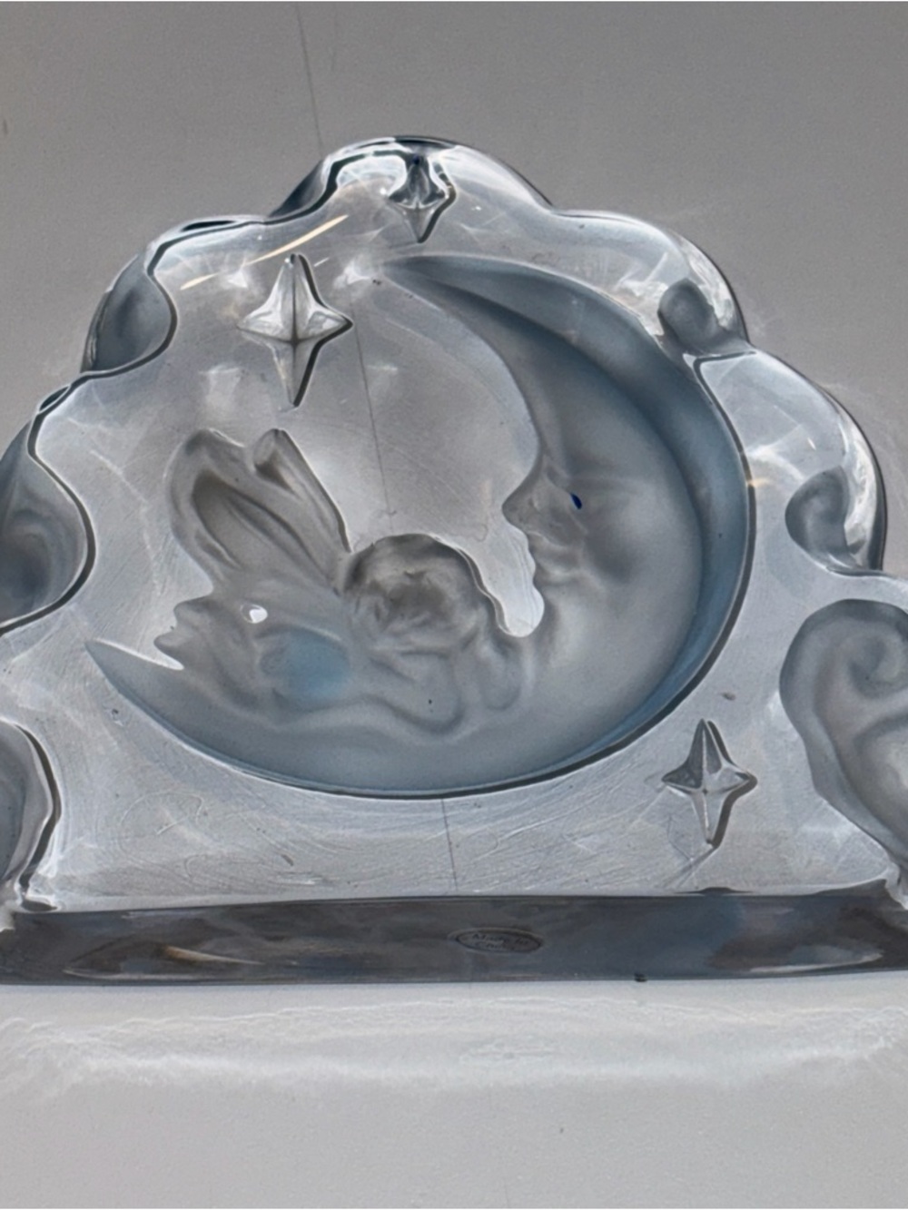 Majestic Crystal Moon With fairy Glass Art Paperweight Glass Decor